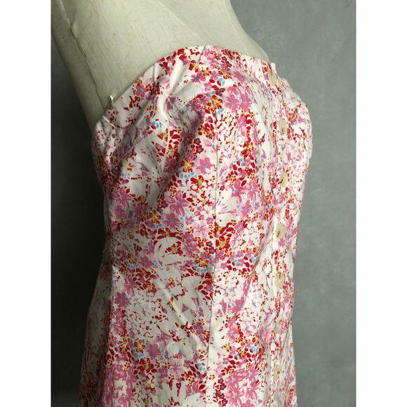 Free People Tomas Mini Dress Women's Large Sleeveless Floral Confetti Combo NEW - Picture 3 of 10